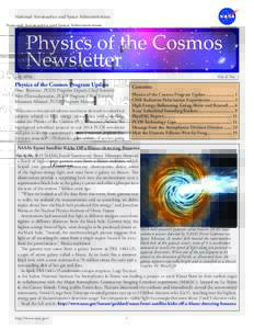 Physics of the Cosmos Newsletter, July 2016, Vol. 6, No. 1