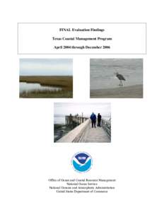 Physical geography / National Oceanic and Atmospheric Administration / Evaluation / Environment / Earth / Coastal Zone Management Act / Coastal management / National Ocean Service