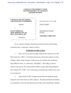 Case 3:15-cv[removed]RGJ-KLH Document 3 Filed[removed]Page 1 of 12 PageID #: 20  UNITED STATES DISTRICT COURT WESTERN DISTRICT OF LOUISIANA MONROE DIVISION