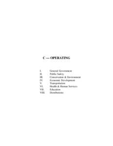 C — OPERATING  I. II. III. IV.