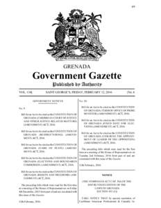 69  GRENADA Government Gazette Published by Authority