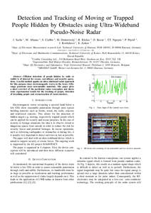 Detection and Tracking of Moving or Trapped People Hidden by Obstacles using Ultra-Wideband Pseudo-Noise Radar