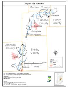 Sugar Creek Watershed  Madison County Hancock County