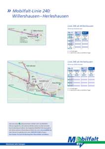 »	Mobilfalt-Linie 240:  Willershausen – Herleshausen Linie 240 ab Willershausen 240