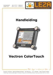 Handleiding  Vectron ColorTouch Inhoudsopgave 1