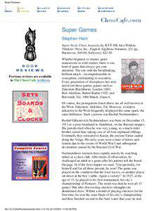 Book Reviews  Super Games