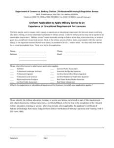 Department of Commerce, Banking Division | Professional Licensing & Regulation Bureau 200 E. Grand Avenue, Suite 350 | Des Moines, IA[removed]Telephone: ([removed]or[removed] | Fax: ([removed] | www.plb.iowa