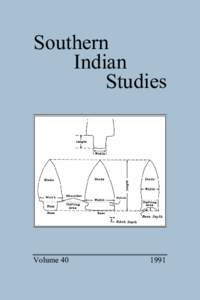 Southern Indian Studies, vol. 40