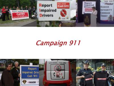 Reduce Impaired Driving Everywhere / Drunk driving / Transport / Next Generation 9-1-1