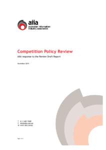 Australian Information Industry Association - Submission to the Competition Policy Review