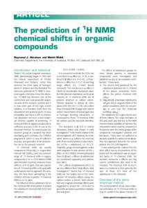 Spectroscopy / Proton NMR / Nuclear magnetic resonance spectroscopy / Chemical shift / 1H / Aromatic ring current / Pyridine / Hydrogen / Chemical bond / Chemistry / Nuclear magnetic resonance / Physics