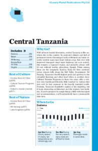 ©Lonely Planet Publications Pty Ltd  Central Tanzania Why Go? Dodoma ........................202 Babati ...........................206