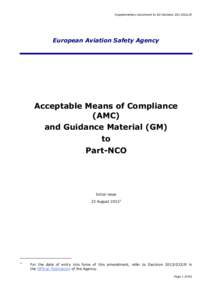 Acceptable Means of Compliance (AMC) and Guidance Material (GM)to Part-NCO