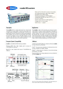 e-corder 410 (Model ED410) • Turns your PC or Macintosh into a precision data recorder • No programming required – plug and play installation