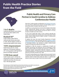 Public Health Practice Stories from the Field SC  Public Health and Primary Care