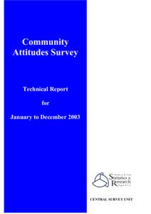 Community Attitudes Survey Technical Report for January to December 2003