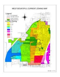 WEST BOUNTIFUL CURRENT ZONING MAP Legend CITY BOUNDARY HISTORIC OVERLAY LEGACY OVERLAY PARK/OPEN SPACE