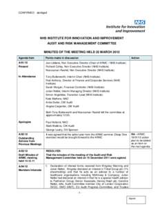 Ethics / Audit committee / National Health Service / Internal audit / Auditing / Risk / Management