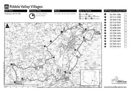 Ribble Valley Villages Start Point Distance/Time  Waddington SD