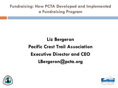 Presentation on Fundraising at PCTA