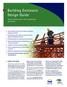 Building Enclosure Design Guide Wood-frame multi-unit residential buildings  n
