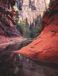 LETTER FROM THE CHAIR  W Colorado Plateau Advocate A Publication of the Grand Canyon Trust