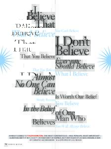 I Believe That That I Believe