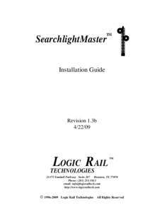 TM  SearchlightMaster Installation Guide  Revision 1.3b