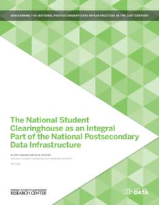 ENVISIONING THE NATIONAL POSTSECONDARY DATA INFRASTRUCTURE IN THE 21ST CENTURY  The National Student Clearinghouse as an Integral Part of the National Postsecondary Data Infrastructure