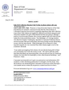 Press Release - Fake Debt Collectors