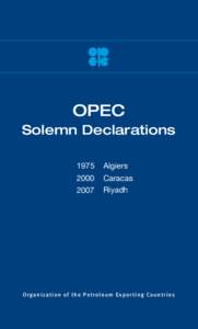 OPEC Solemn Declarations 1975 Algiers