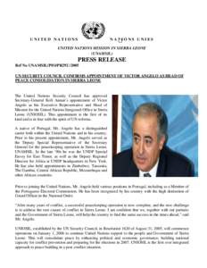 Microsoft Word - UN SECURITY COUNCIL CONFIRMS APPOINTMENT OF VICTOR ANGELO …