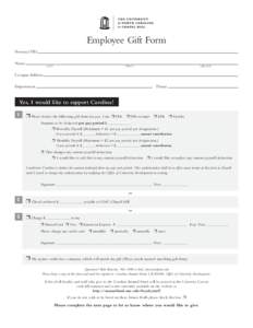 Employee Gift Form Personal PID Name LAST