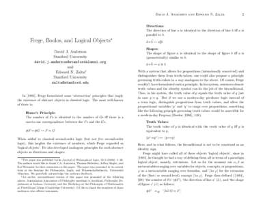 David J. Anderson and Edward N. Zalta  Frege, Boolos, and Logical Objects∗