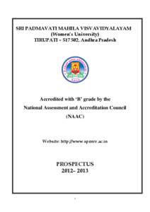 Andhra Pradesh / University College Trivandrum / Master of Philosophy / Tirupati / Association of Commonwealth Universities / States and territories of India / Sri Padmavati Mahila Visvavidyalayam