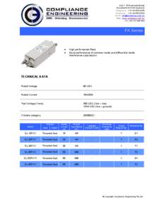 Electromagnetic compatibility / Comité International Spécial des Perturbations Radioélectriques / Threaded rod