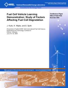 Fuel Cell Vehicle Learning Demonstration: Study of Factors Affecting Fuel Cell Degradation