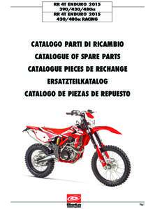 RR 4T ENDURO480cc RR 4T ENDURO480cc RACING  CATALOGO PARTI DI RICAMBIO