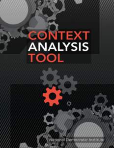 CONTEXT ANALYSIS TOOL National Democratic Institute