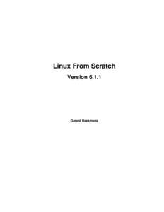 Free software / Linux From Scratch / Live USB / Linux / Gerard Beekmans / PING / SYS / Arch Linux / Software / Computing / System software