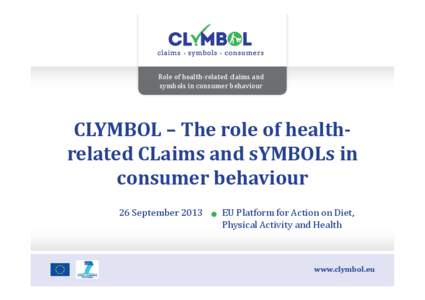 CLYMBOL_EUFIC_EU Platform on Diet Physical Activity and Health