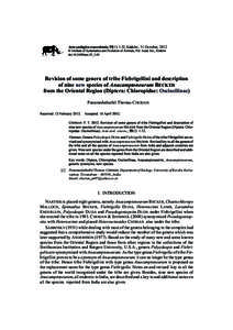 Acta zoologica cracoviensia, 55(1): 1-32, Kraków, 31 October, 2012  Ó Institute of Systematics and Evolution of Animals, Pol. Acad. Sci., Kraków