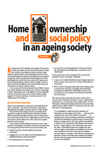 Home ownership and social policy in an ageing society IAN WINTER