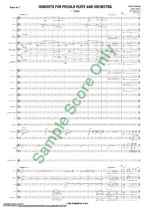 CONCERTO FOR PICCOLO FLUTE AND ORCHESTRA  Score in C Paul Stanhope[removed]