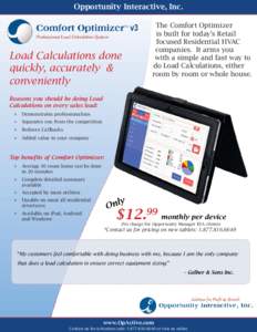 Opportunity Interactive, Inc.  Load Calculations done quickly, accurately & conveniently