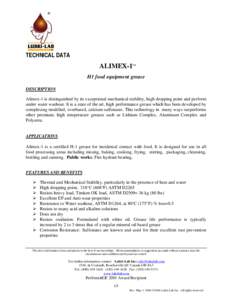 ®  TECHNICAL DATA ALIMEX-1