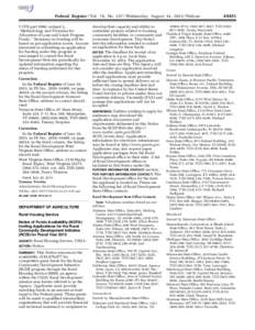 Federal Register / Vol. 78, No[removed]Wednesday, August 14, [removed]Notices 7 CFR part 1940, subpart L, ‘‘Methodology and Formulas for Allocation of Loan and Grant Program Funds.’’ Decisions on funding will be bas