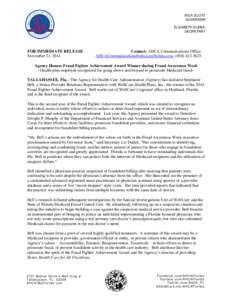 RICK SCOTT GOVERNOR ELIZABETH DUDEK SECRETARY  FOR IMMEDIATE RELEASE