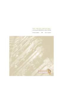 THE TREATY CHALLENGE:  LOCAL GOVERNMENT AND MAORI A Scoping Report :: 2002 :: Janine Hayward  TABLE OF CONTENTS