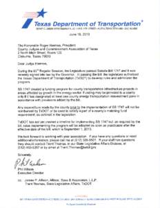 Letter to the Honorable Roger Harmon